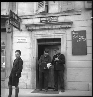 Cantonal police in Laufen, 1947