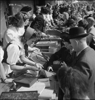 Sales stand at the Braderie in La ChauxdeFonds 1946