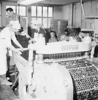 Cherry pitting machine, 1958