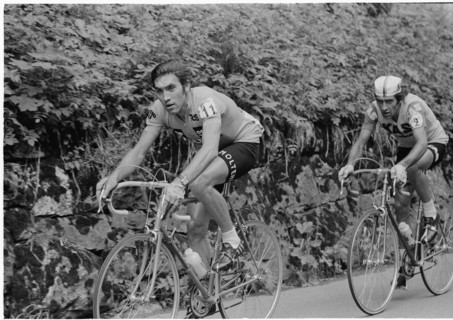 Tour de Suisse 1974: Overall winner Eddy Merckx ahead of Lazcano