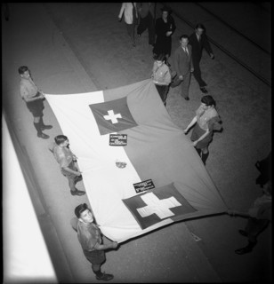 May 8, 1945, Armistice Day: Scouts collect for the Swiss donation