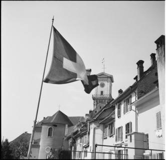 WW2: Marking of the national border, Swiss border, 1944
