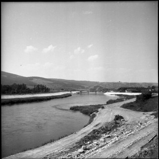 Aare power plant WildeggBrugg, underwater canal 1952
