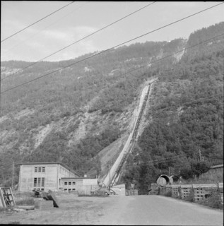 Power station center Riddes 1955.
