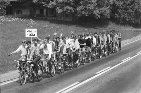 Bike for 28 people, 1967.