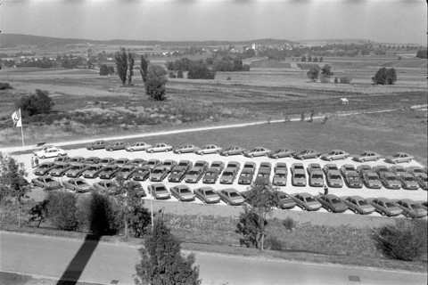 Parking place of BWW Switzerland in Dielsdorf 1972.