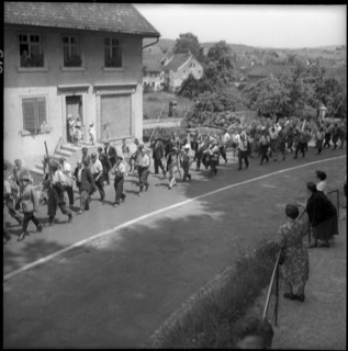Parade at fishing contest in Andelfingen 1955.