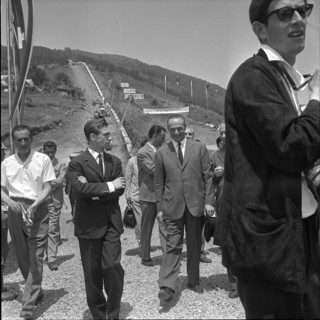 Enrico Mattei, official start of building of the central european pipeline; 1961.