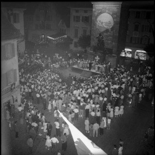 Altdorf, young voters are presented with full age certificate; 1958.