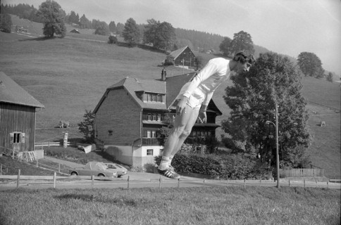 Walter Steiner, training in Wildhaus 1975.