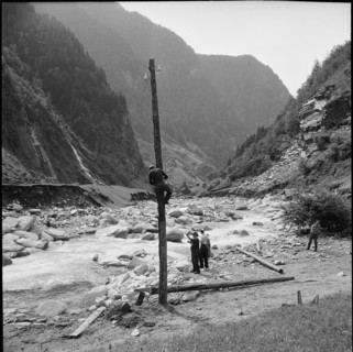 Flood in the Calanca Valley, 1951.