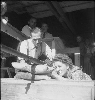 Women's shooting competition in Urdorf, 1947.