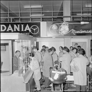 Football WC 1962: Swiss national team departing for Chile.