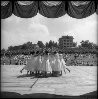 Ballet dancers at the children's party in St. Gallen, 1955.
