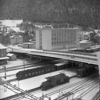 Railway station, Tivoli bridge; Chur; 1959.