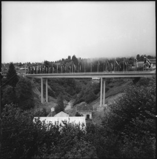 Flims, Stenna bridge, inauguration day; 1959.