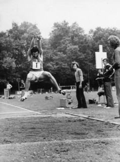 Swiss Championships 1974 : decathlonian Heinz Born.