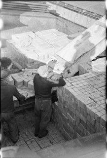 Loading of goods by the Red Cross in Basel, 1944.