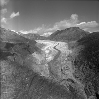 Aletsch Glacier, circa in 1950.
