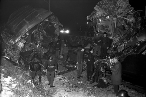 Railway accident in Feldmeilen 1971.