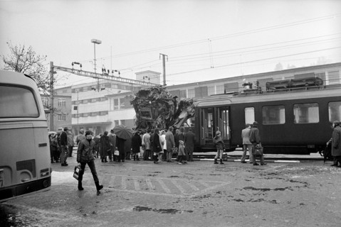 Railway accident in Feldmeilen 1971.