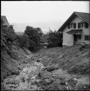 Schmerikon, mud-avalanche after heavy rains; 1953.