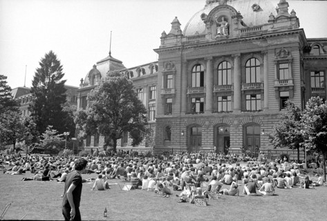 Bernese students on strike, 1973.