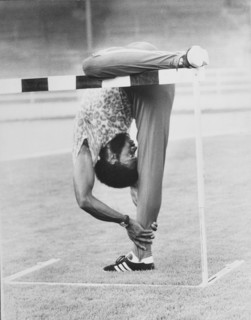 Rod Milburn training in Zurich 1973.