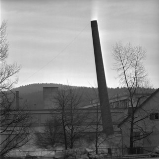 Blasting of high chimney, Winterthur 1965.