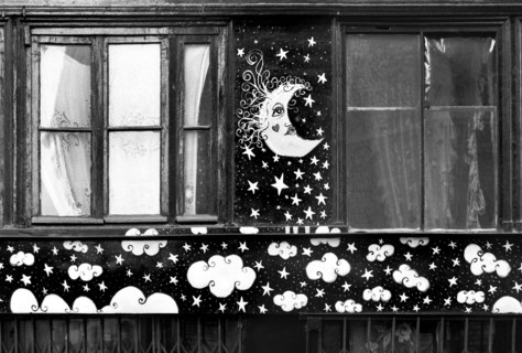 1975, Paris, Marais, shop windows