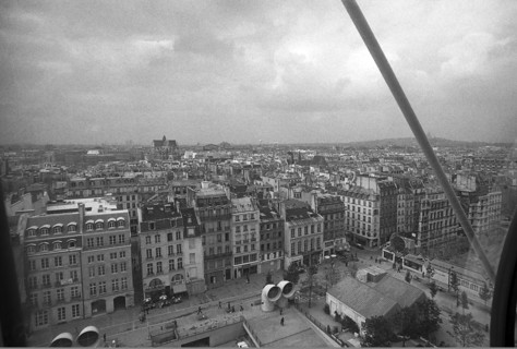 1976, Paris, Rive droite, Centre Pompidou, Beaubourg.