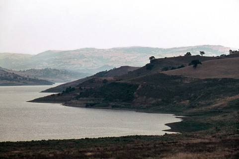 Nature, Italy, region of Puglia 1975 Lago di Occhito (Occhito lake).