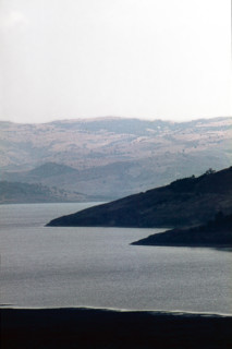 Nature, Italy, region of Puglia 1975 Lago di Occhito (Occhito lake).