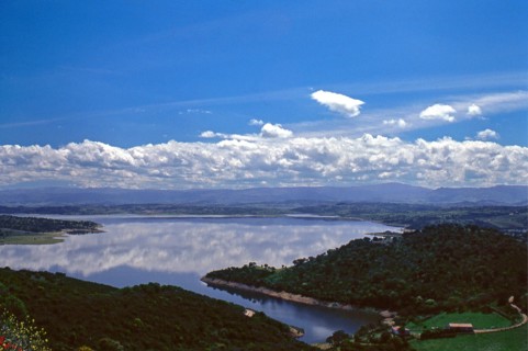 Nature, Italy, region of Sardegna 1975 Lago Omodeo (Omodeo Lake).