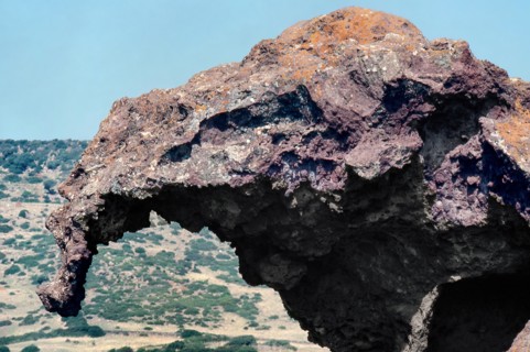Nature, Italy, region of Sardegna 1975 Roccia dell'Elefante (Elephant Rock).