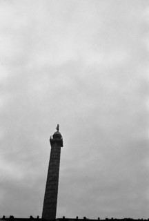 1975, Paris,  Place Vendome. Column of the Grande Armee.