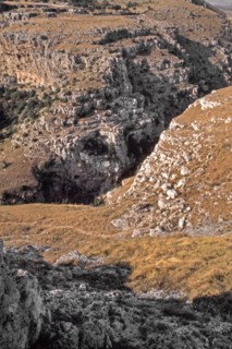 Nature, Italy, region of Puglia-Basilicata 1975 Gravina di Matera.