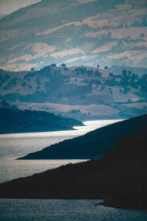 Nature, Italy, region of Puglia 1975 Lago di Occhito (Occhito lake).