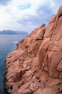 Nature, Italy, region of Sardegna 1975 Rocce Rosse di Arbatax (Red Rocks of Arbatax ).