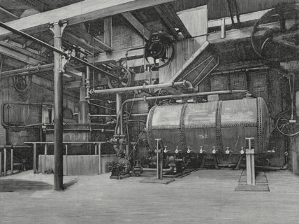 History of Spain. Barcelona, Catalonia. Industrial alcohols factory of Folch, Albinana y Compania.
