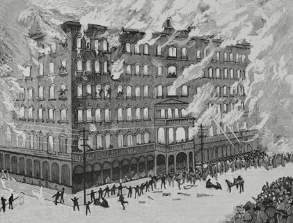 Milwaukee, Wisconsin, United States. Newhall House Hotel Fire. Hotel built in 1856 by merchant