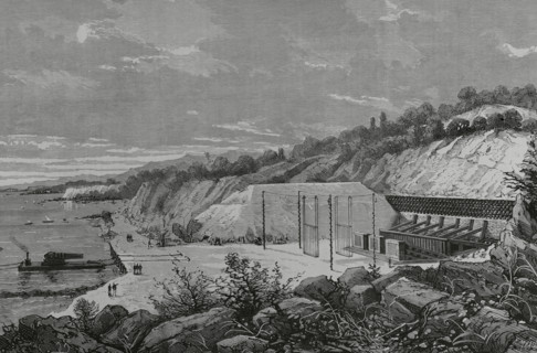 Italy. Muggiano Polygon (La Spezia). Comparative tests on 48-centimeter thick armor sheets, carried