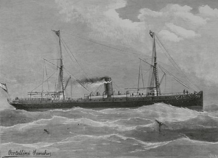 Marina Mercante espanola (Spanish Merchant Navy). The new steamer “Manuel L. Villaverde”, built for
