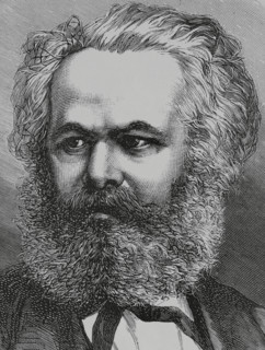 Karl Marx (1818-1883). German philosopher, economist and communist politician. Portrait. Engraving