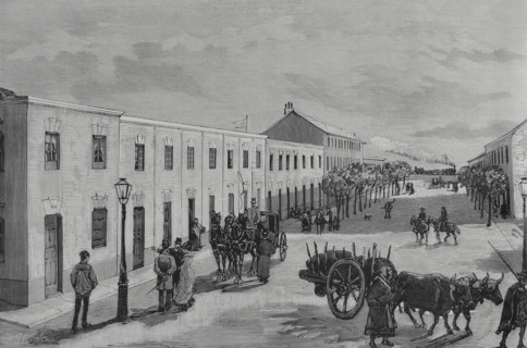History of Spain. Madrid. Economic houses for workers built by “La Constructora Benefica”. Pacifico