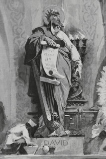 David (ca. 1040-966 BC). Second king of Israel (ca. 1002 BC-ca. 970 BC). Engraving by Capuz after a