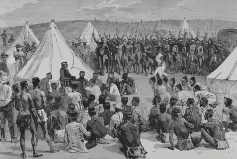 Cetshwayo (Cetshwayo kaMpande) (c. 1826-1884). King of the Zulus (1872-1879). Restoration of King