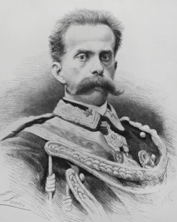 Umberto I (1844-1900). King of Italy (1878-1900). House of Savoy. Portrait. Drawing by A. Perea.