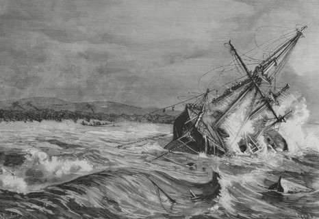 Gravina (1882). Iron-hulled, unarmoured cruiser. Shipwreck of the Spanish cruiser ‘Gravina’ during
