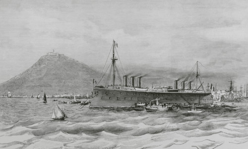 Regia Marina (Royal Italian Navy). ""Lepanto"". Ironclad battleship built for the Italian Regia